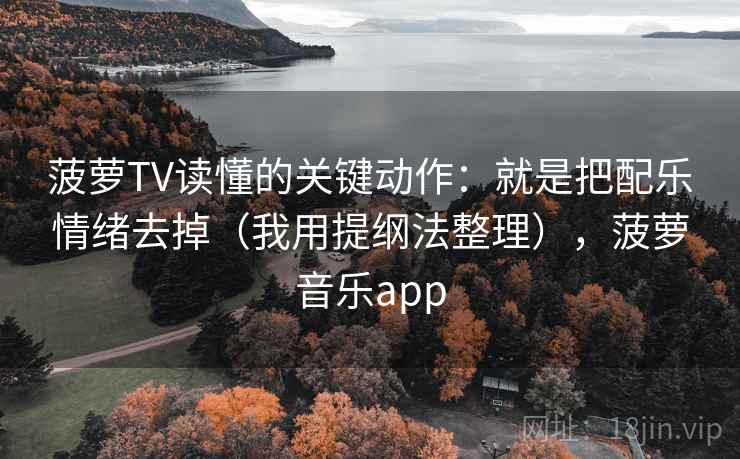 菠萝TV读懂的关键动作:就是把配乐情绪去掉(我用提纲法整理),菠萝音乐app 菠萝TV读懂的关键动作:就是把配乐情绪去掉(我用提纲法整理),菠萝音乐app
